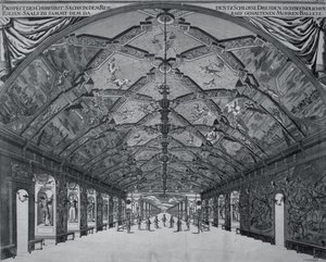 La salle des géants avec le ballet mauresque à Dresde en 1678 - Johann Atzelt